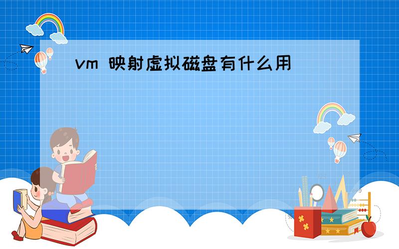 vm 映射虚拟磁盘有什么用