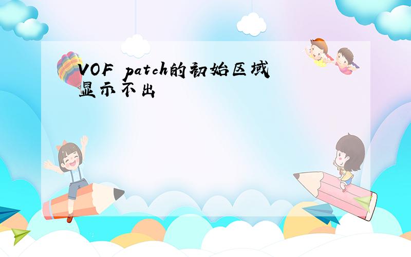 VOF patch的初始区域显示不出