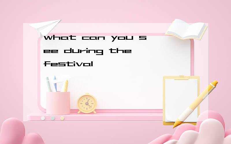 what can you see during the festival