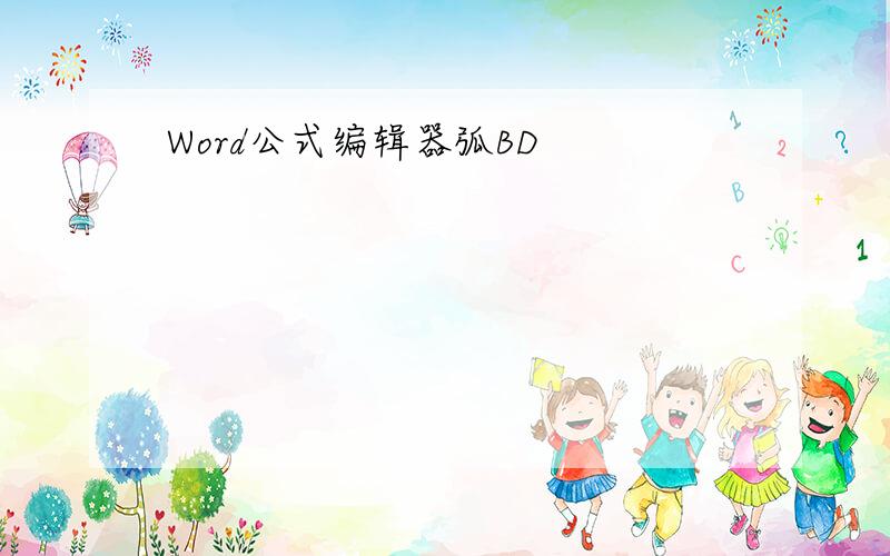 Word公式编辑器弧BD