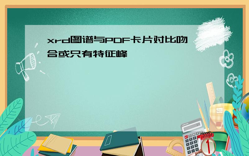 xrd图谱与PDF卡片对比吻合或只有特征峰