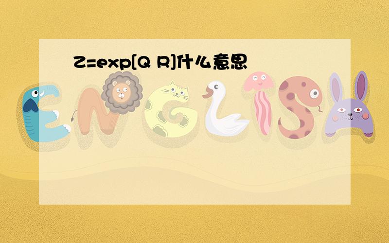 Z=exp[Q R]什么意思