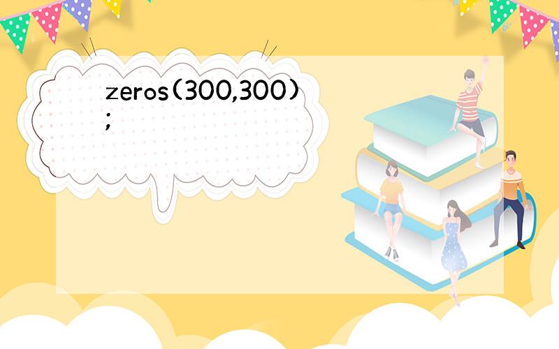 zeros(300,300);