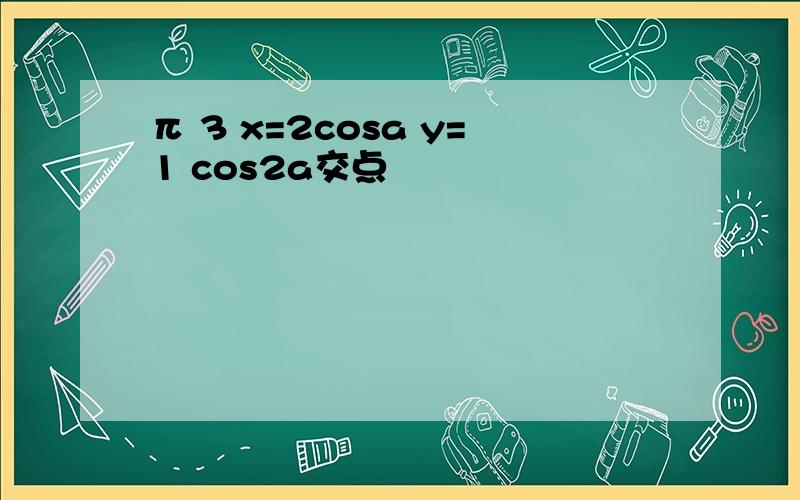 π 3 x=2cosa y=1 cos2a交点