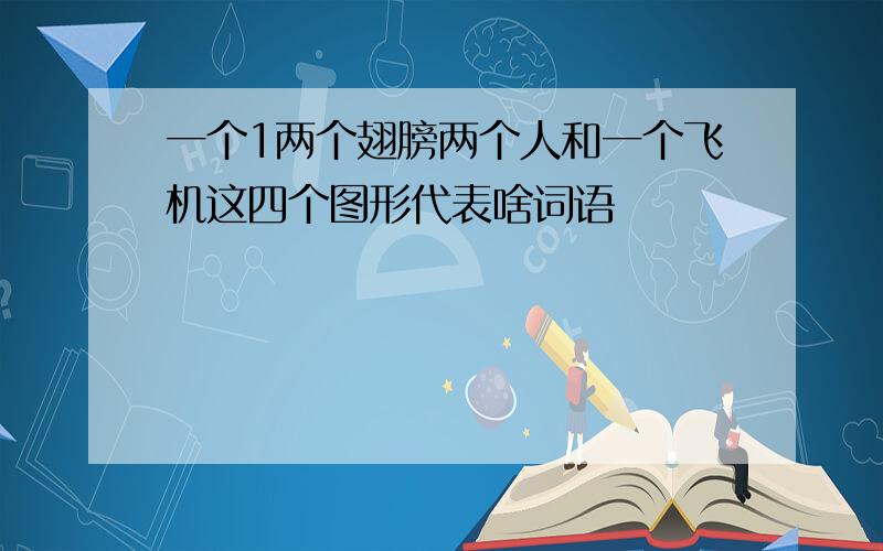 一个1两个翅膀两个人和一个飞机这四个图形代表啥词语