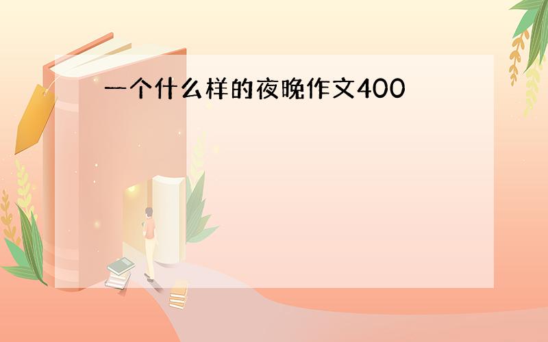 一个什么样的夜晚作文400