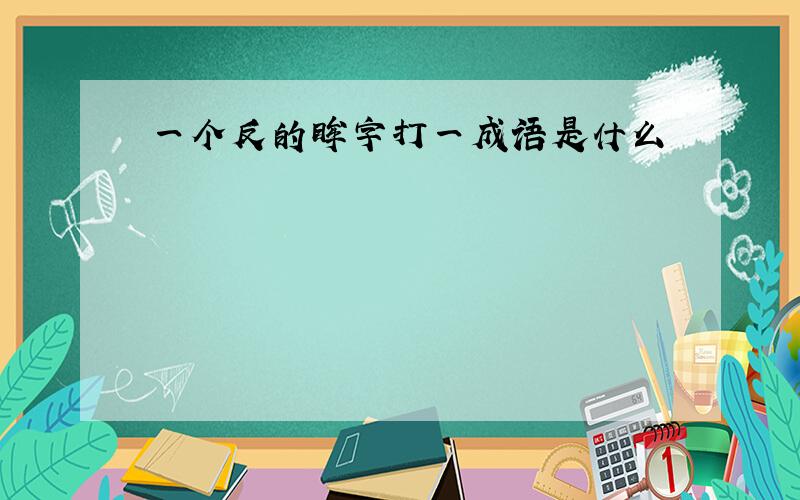 一个反的眸字打一成语是什么