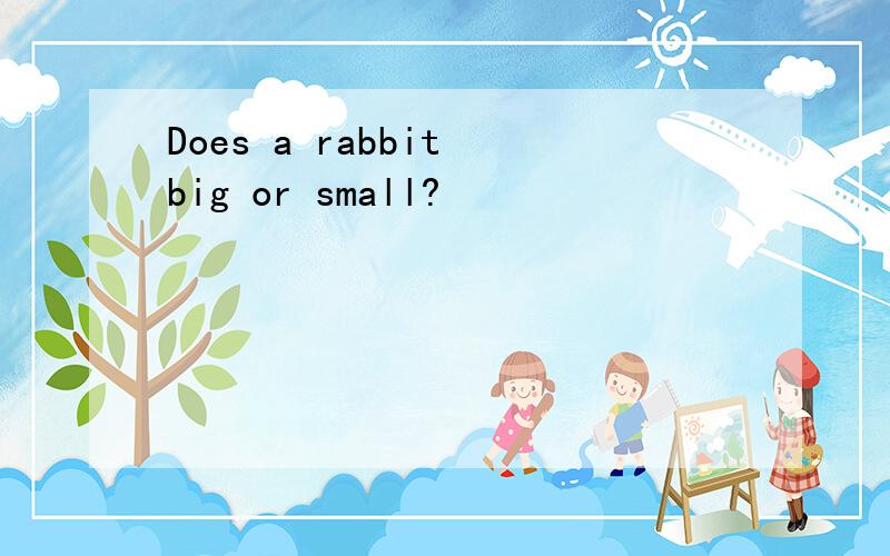 Does a rabbit big or small?