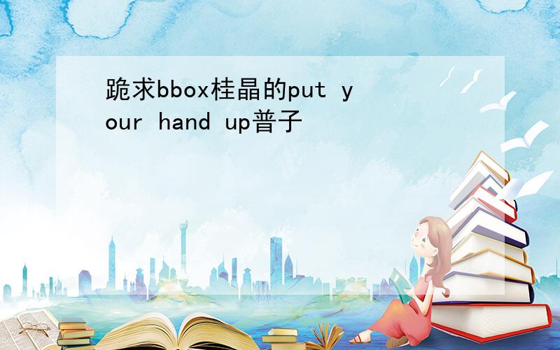 跪求bbox桂晶的put your hand up普子