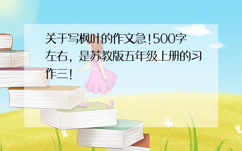 关于写枫叶的作文急!500字左右，是苏教版五年级上册的习作三！