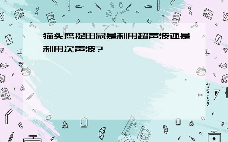 猫头鹰捉田鼠是利用超声波还是利用次声波?