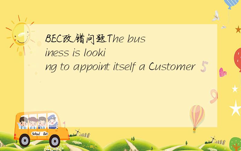 BEC改错问题The business is looking to appoint itself a Customer