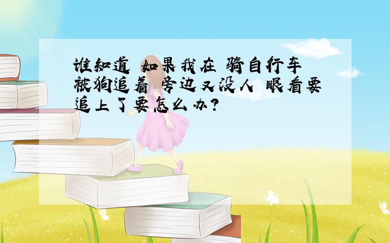 谁知道 如果我在 骑自行车 被狗追着 旁边又没人 眼看要追上了要怎么办?