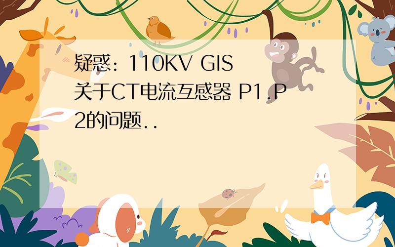 疑惑: 110KV GIS 关于CT电流互感器 P1.P2的问题..