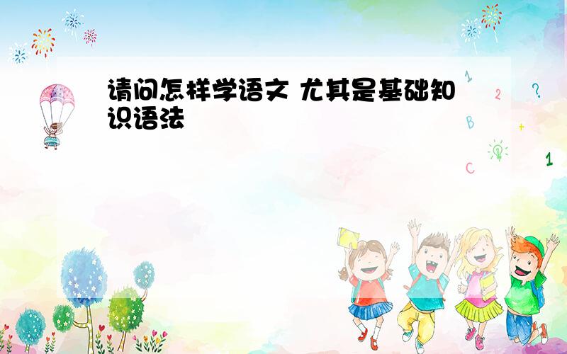 请问怎样学语文 尤其是基础知识语法