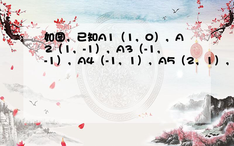 如图，已知A1（1，0），A2（1，-1），A3（-1，-1），A4（-1，1），A5（2，1），…，则点A2010的坐