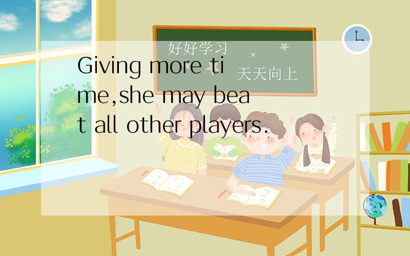 Giving more time,she may beat all other players.