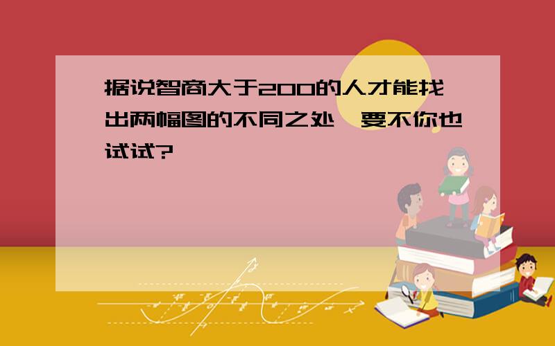 据说智商大于200的人才能找出两幅图的不同之处,要不你也试试?