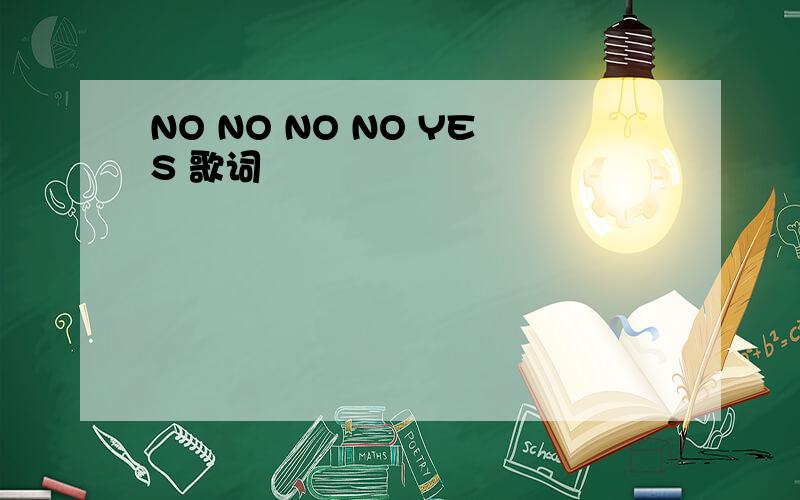 NO NO NO NO YES 歌词