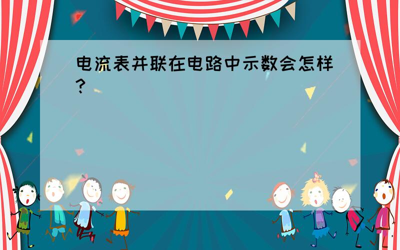 电流表并联在电路中示数会怎样?