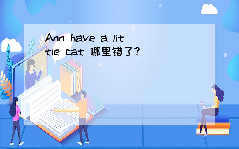 Ann have a little cat 哪里错了?