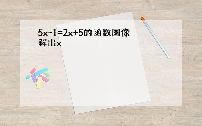 5x-1=2x+5的函数图像解出x