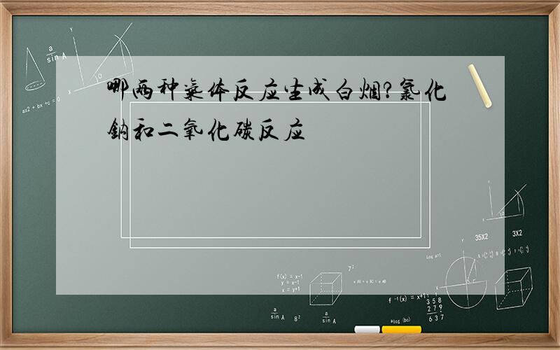 哪两种气体反应生成白烟?氯化钠和二氧化碳反应