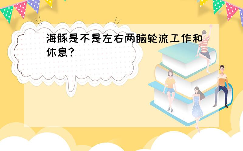 海豚是不是左右两脑轮流工作和休息?