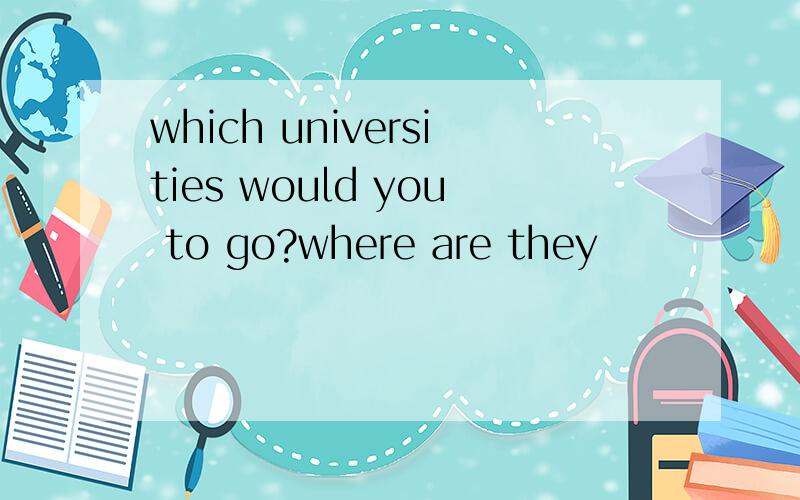 which universities would you to go?where are they