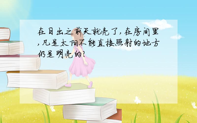 在日出之前天就亮了,在房间里,凡是太阳不能直接照射的地方仍是明亮的?