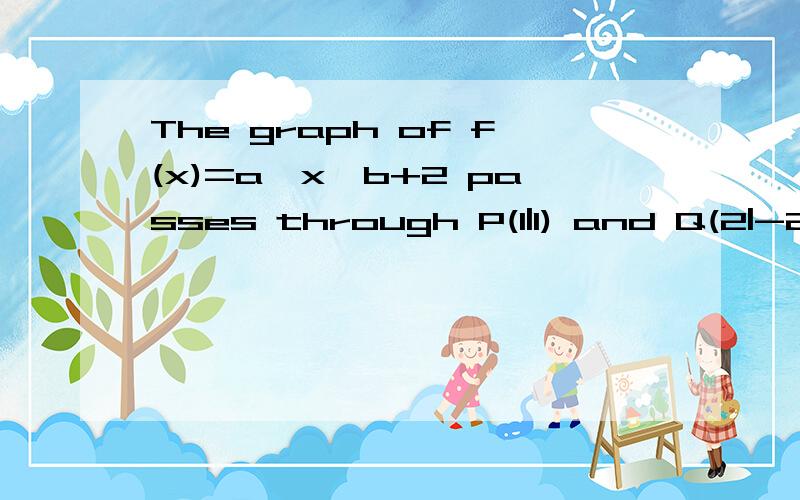 The graph of f(x)=a*x^b+2 passes through P(1|1) and Q(2|-2)