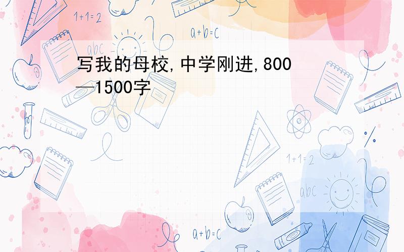 写我的母校,中学刚进,800—1500字