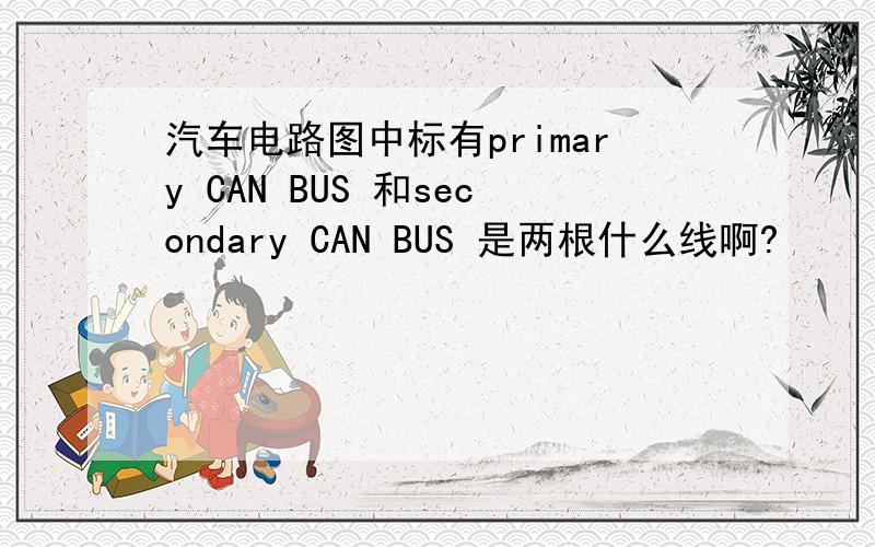 汽车电路图中标有primary CAN BUS 和secondary CAN BUS 是两根什么线啊?