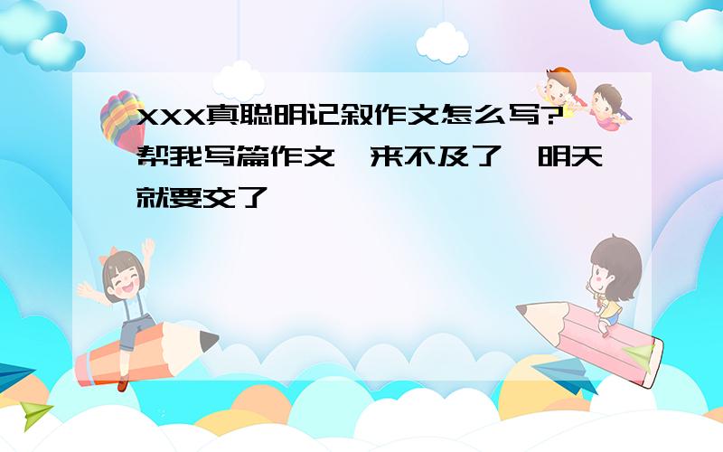 XXX真聪明记叙作文怎么写?帮我写篇作文,来不及了,明天就要交了