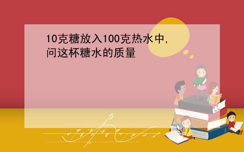 10克糖放入100克热水中,问这杯糖水的质量