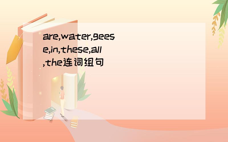 are,water,geese,in,these,all,the连词组句