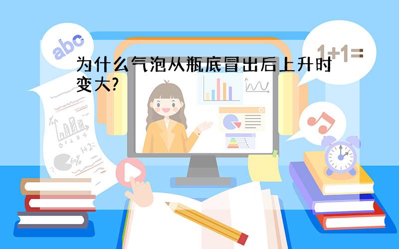 为什么气泡从瓶底冒出后上升时变大?