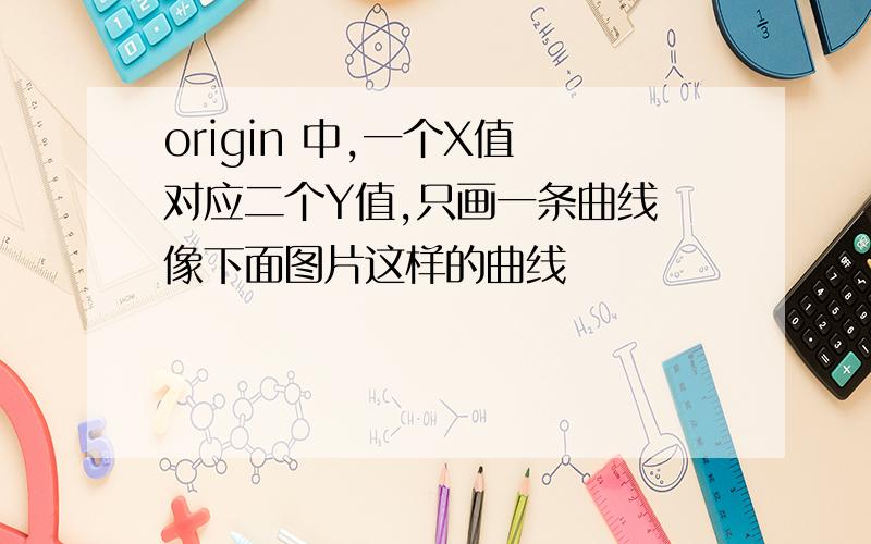 origin 中,一个X值　对应二个Y值,只画一条曲线　像下面图片这样的曲线