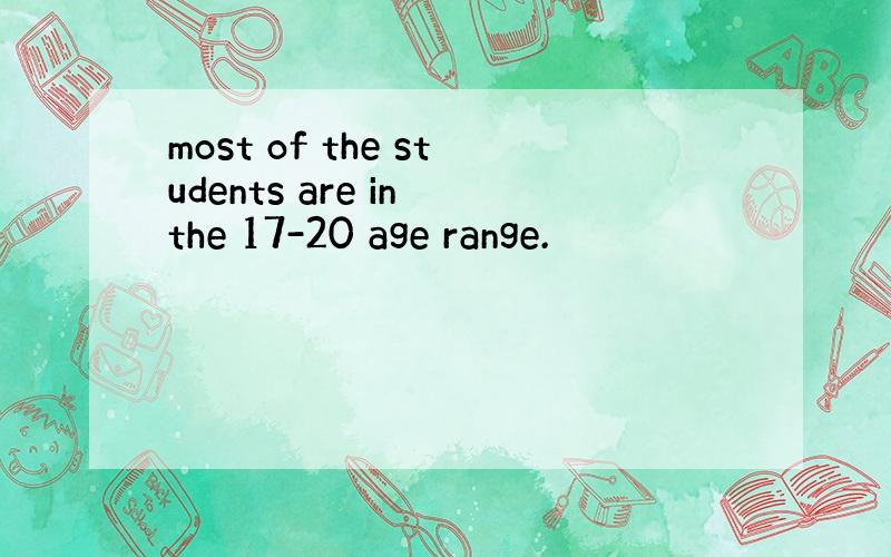 most of the students are in the 17-20 age range.