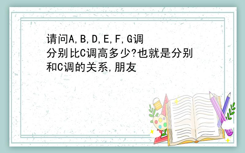 请问A,B,D,E,F,G调分别比C调高多少?也就是分别和C调的关系,朋友