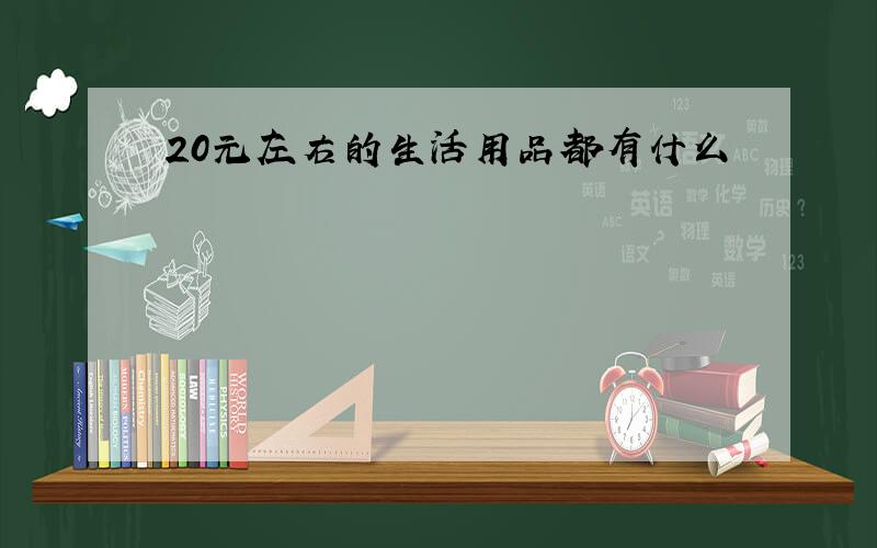 20元左右的生活用品都有什么