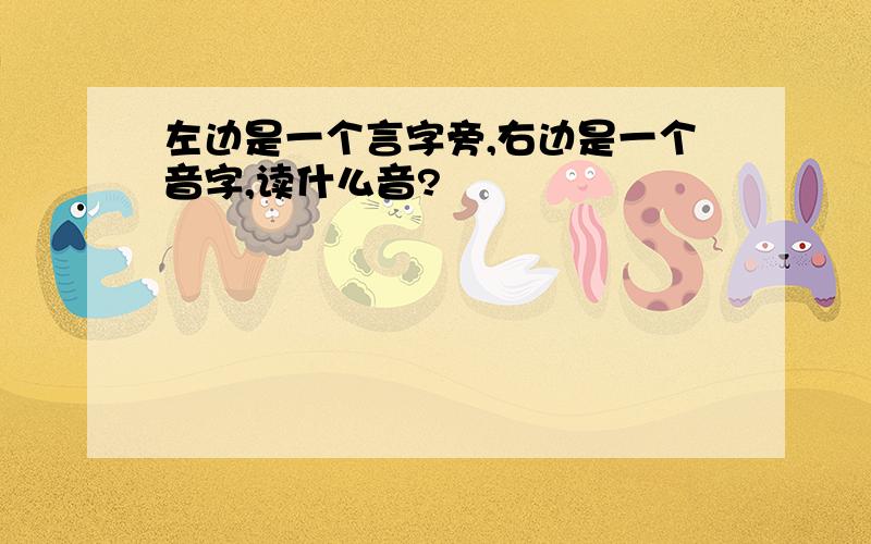 左边是一个言字旁,右边是一个音字,读什么音?