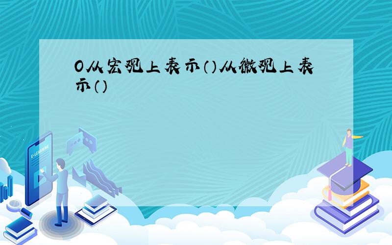 O从宏观上表示（）从微观上表示（）