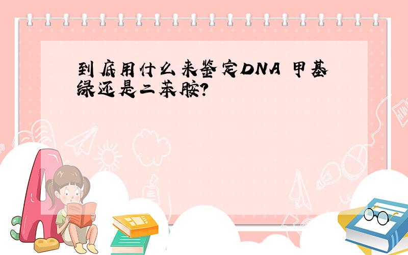 到底用什么来鉴定DNA 甲基绿还是二苯胺?