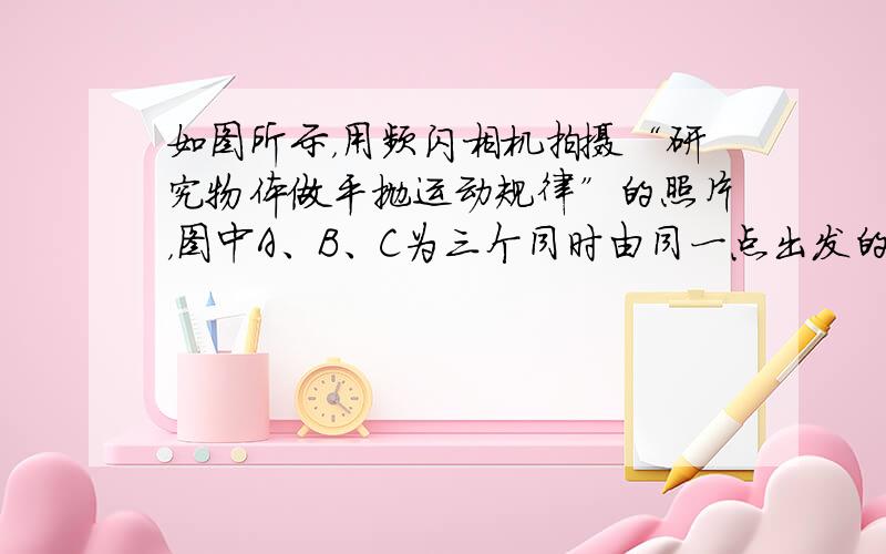 如图所示，用频闪相机拍摄“研究物体做平抛运动规律”的照片，图中A、B、C为三个同时由同一点出发的小球.AA′为A球在光滑