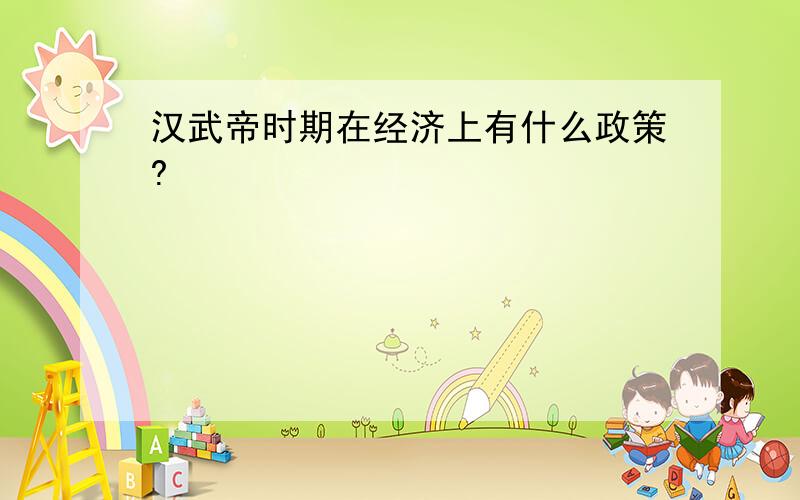 汉武帝时期在经济上有什么政策?