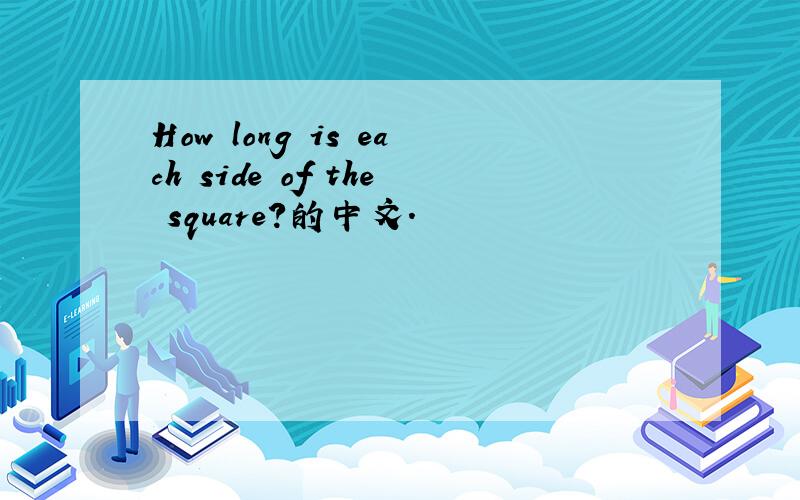 How long is each side of the square?的中文.