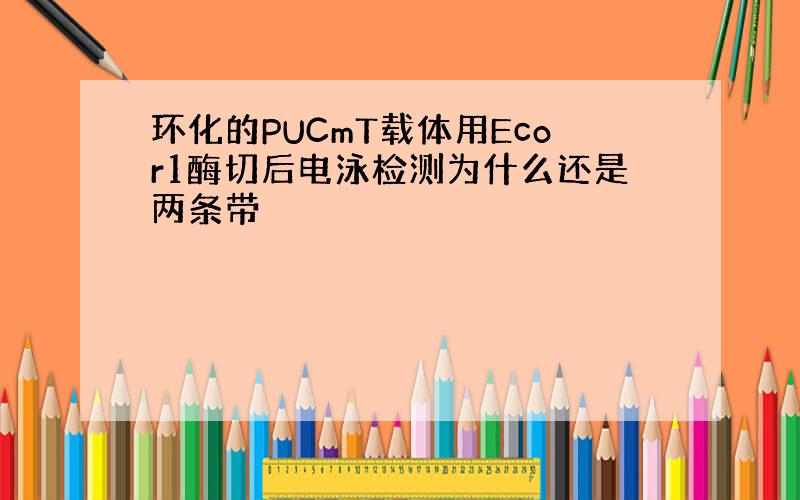 环化的PUCmT载体用Ecor1酶切后电泳检测为什么还是两条带