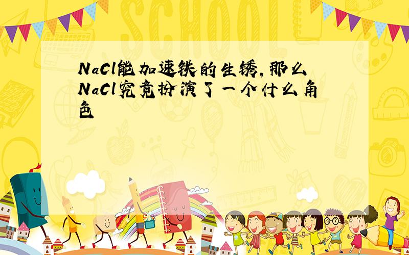 NaCl能加速铁的生锈,那么NaCl究竟扮演了一个什么角色