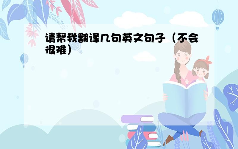 请帮我翻译几句英文句子（不会很难）